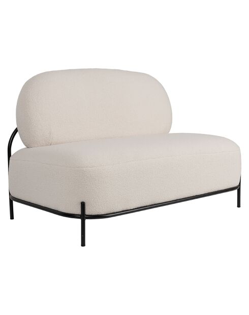 Sofá bouclette beige Celena - 71,5x125x77 cm