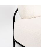Sofá bouclette beige Celena - 71,5x125x77 cm