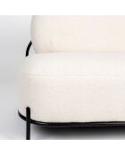 Sofá bouclette beige Celena - 71,5x125x77 cm
