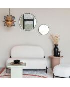 Sofá bouclette beige Celena - 71,5x125x77 cm