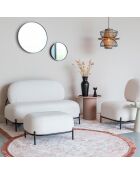 Sofá bouclette beige Celena - 71,5x125x77 cm