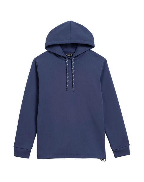 Sweat Wood à capuche bleu