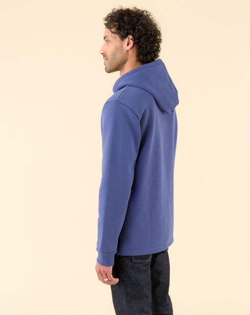 Sweat Wood à capuche bleu