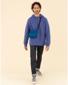 Sweat Wood à capuche bleu