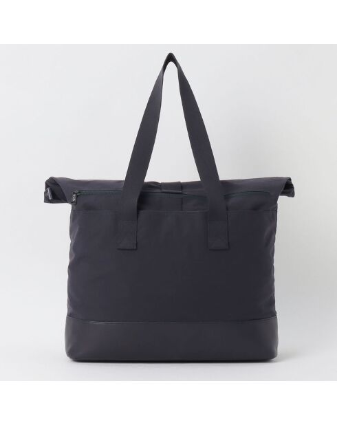 Sac en coton fermeture pliable bleu - 40x38x14 cm