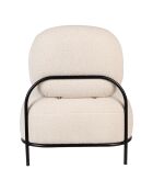 Sillón de salón rizado beige Celena - 71,5x66x77 cm