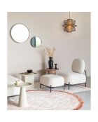Sillón de salón rizado beige Celena - 71,5x66x77 cm