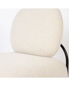 Sillón de salón rizado beige Celena - 71,5x66x77 cm