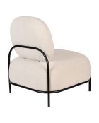 Sillón de salón rizado beige Celena - 71,5x66x77 cm