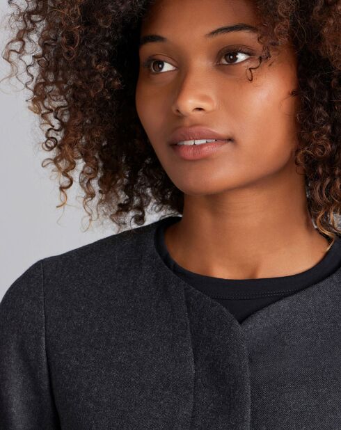 Veste 100% Laine Cesaria gris foncé