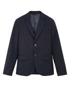 Veste 100% Laine Domino bleue