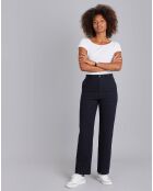 Pantalon en Laine mélangée taille haute bleu