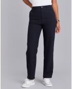 Pantalon en Laine mélangée taille haute bleu