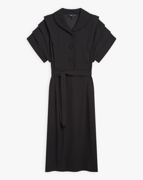 Robe kimono à ceinture noire