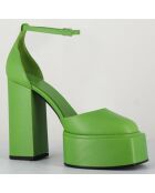 Babies en Cuir verni Ambra vertes - Talon 11.5 cm