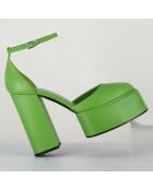 Babies en Cuir verni Ambra vertes - Talon 11.5 cm