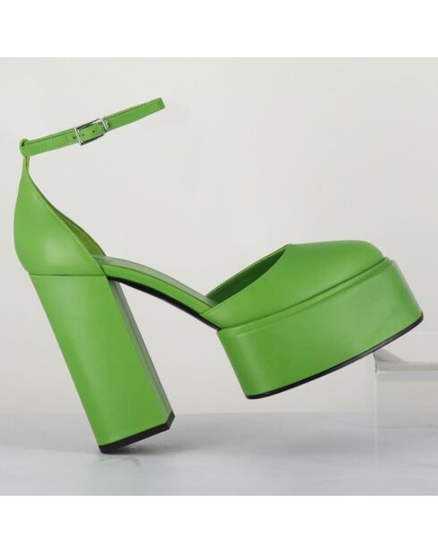 Babies en Cuir verni Ambra vertes - Talon 11.5 cm