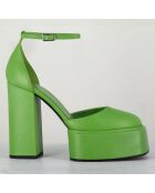 Babies en Cuir verni Ambra vertes - Talon 11.5 cm