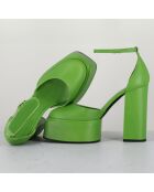 Babies en Cuir verni Ambra vertes - Talon 11.5 cm