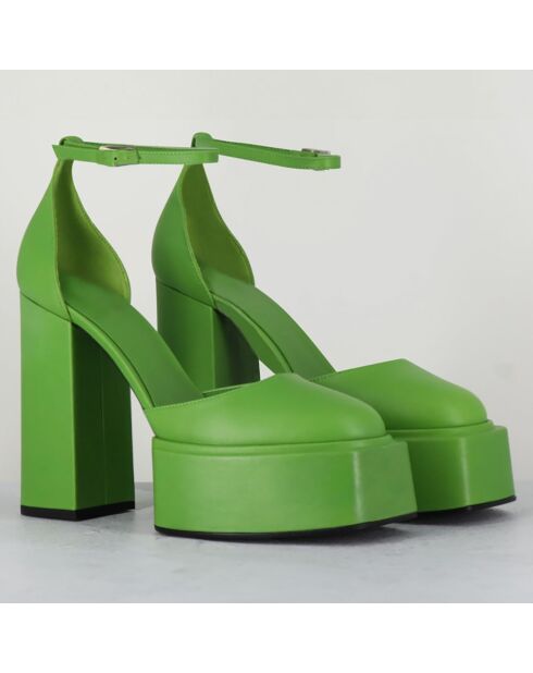 Babies en Cuir verni Ambra vertes - Talon 11.5 cm