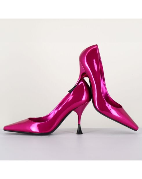 Escarpins en Cuir Bahia fuchsia - Talon 9.5 cm