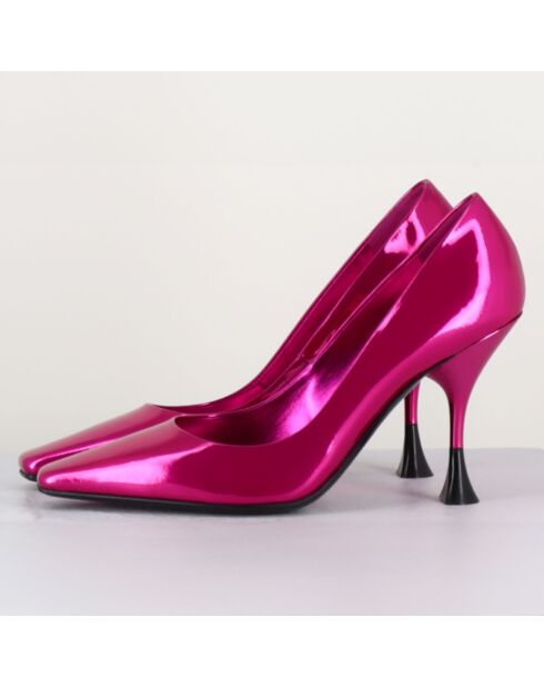 Escarpins en Cuir Bahia fuchsia - Talon 9.5 cm