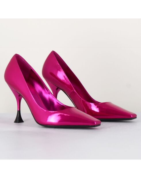 Escarpins en Cuir Bahia fuchsia - Talon 9.5 cm