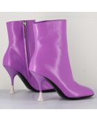 Lidia lila Lederstiefel - 9,5 cm Absatz