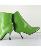 Bottines en Cuir Lidia vertes - Talon 9.5 cm
