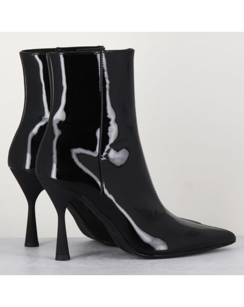 Bottines en Cuir verni Dea noires - Talon 10 cm