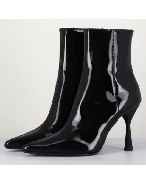 Bottines en Cuir verni Dea noires - Talon 10 cm