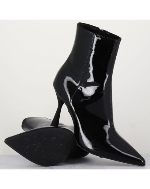 Bottines en Cuir verni Dea noires - Talon 10 cm
