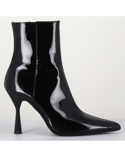 Bottines en Cuir verni Dea noires - Talon 10 cm