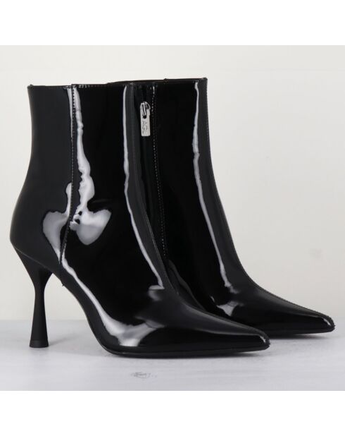 Bottines en Cuir verni Dea noires - Talon 10 cm