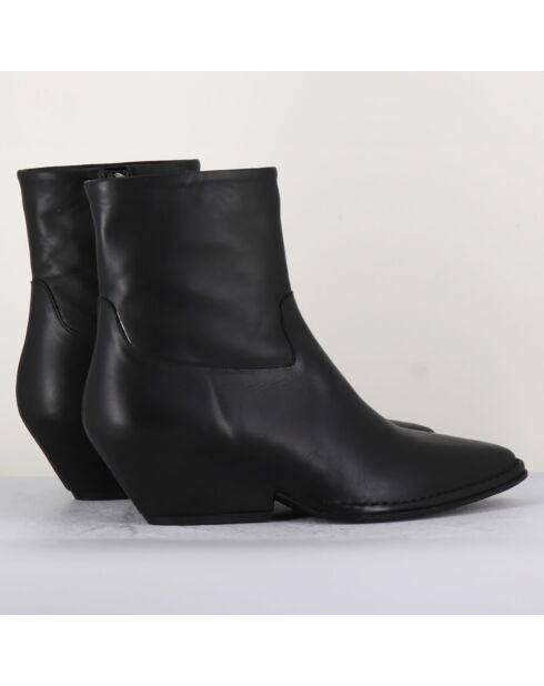 Boots en Cuir noires - Talon 5 cm