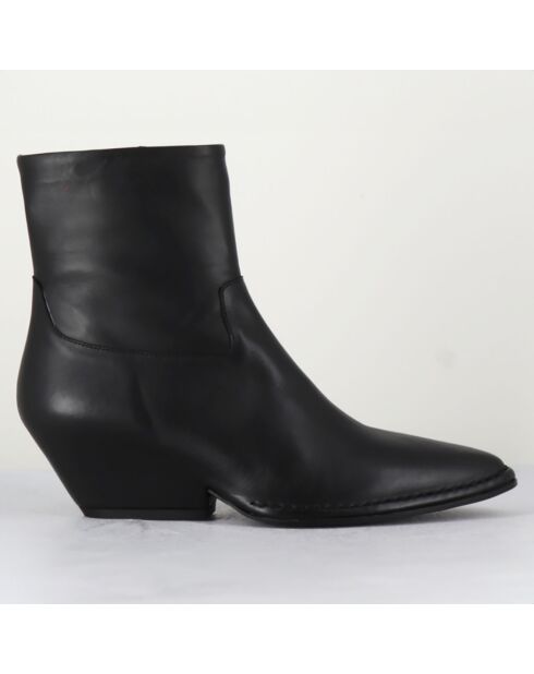 Boots en Cuir noires - Talon 5 cm