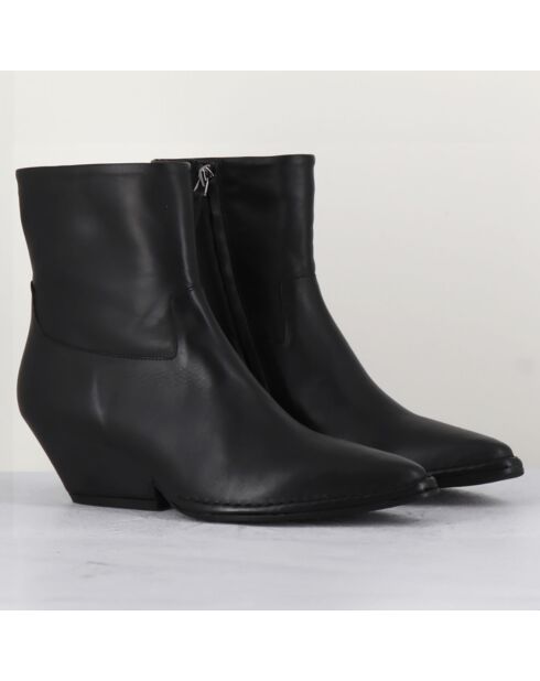 Boots en Cuir noires - Talon 5 cm