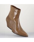 Boots en Cuir camel - Talon 5 cm