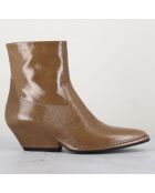 Boots en Cuir camel - Talon 5 cm