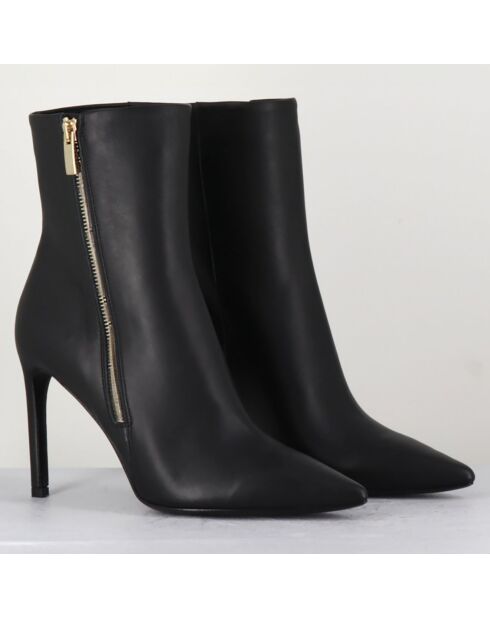 Bottines en Cuir noires - Talon 8 cm