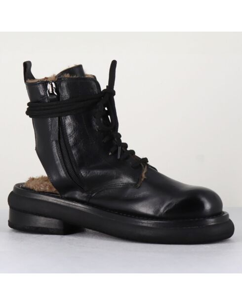 Boots en Cuir Hug noires