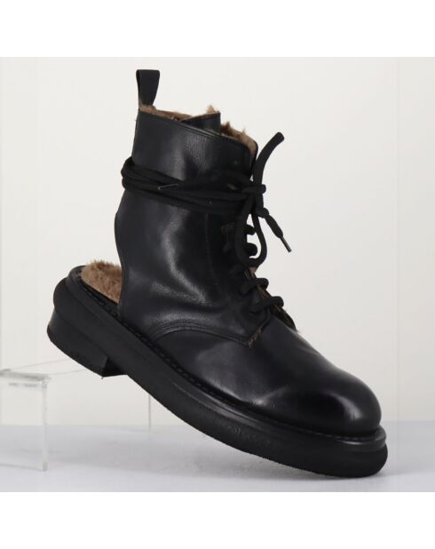 Boots en Cuir Hug noires