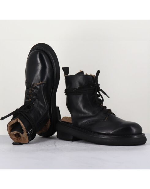 Boots en Cuir Hug noires