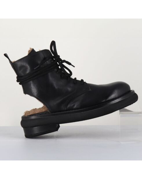Boots en Cuir Hug noires