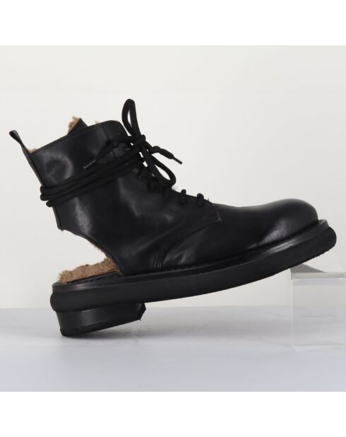 Boots en Cuir Hug noires