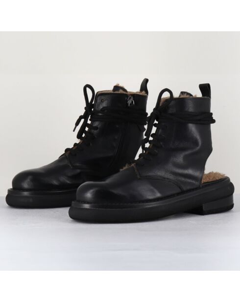 Boots en Cuir Hug noires