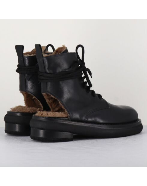 Boots en Cuir Hug noires