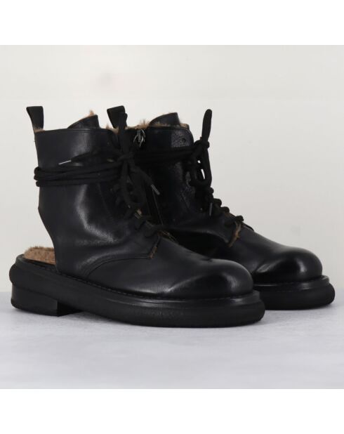 Boots en Cuir Hug noires