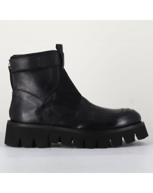 Boots en Cuir Smile noires