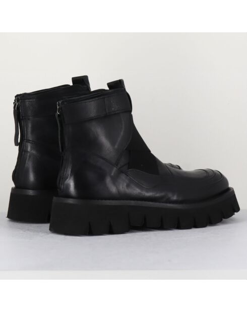 Boots en Cuir Smile noires